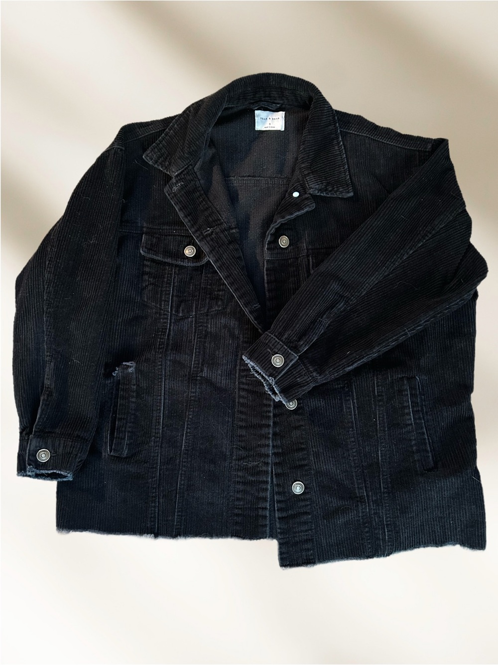Women’s Black Corduroy Jacket - Classic Overshirt